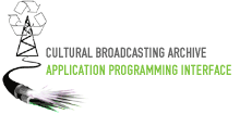 CULTURAL BROADCASTING ARCHIVE<br>/API