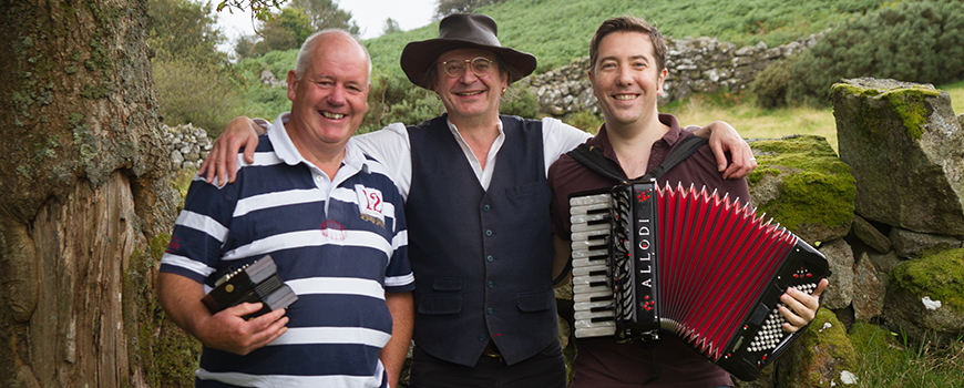 dartmoormusic  mit Nick Groom (Mitte), Jim Causley und Bill Murray (c) Hartmut Schnedl