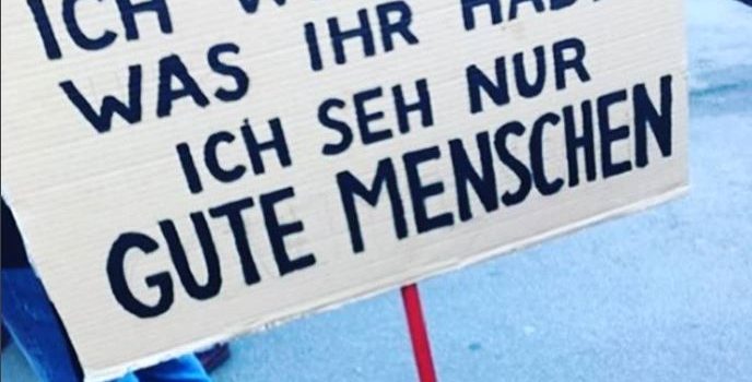 gute menschen schild