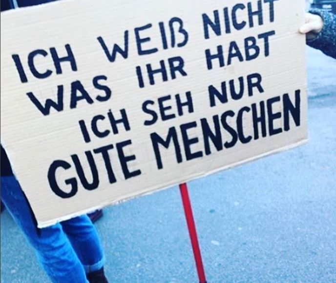 gute menschen schild