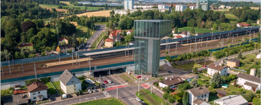 BAUCON_Station_Ebelsberg So könnte die Station Ebelsberg der Seilbahn aussehen.
Quelle: BAUCON, PK-Unterlage Stadt Linz