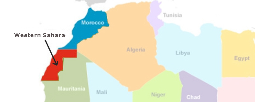 western sahara map