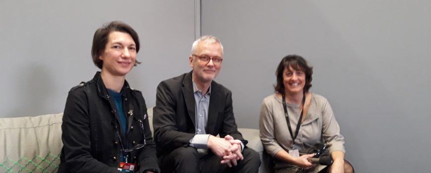 20191130_113008 Sandra Hochholzer, Festivalleiter Christoph Terhechte, Daniela Banglmayr. Foto: Presseteam Filmfestival Marrakesch