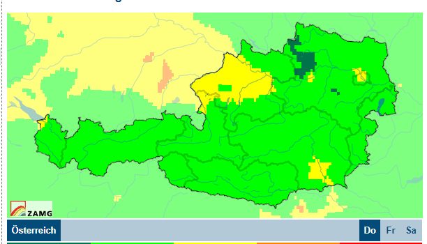 ZAMG Schadstoffbelastung Österreich