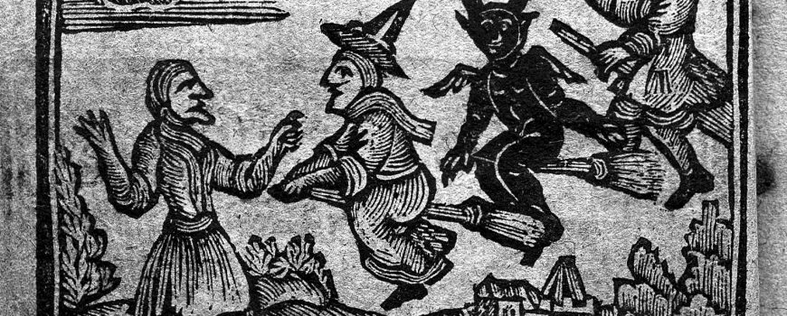 L0026615 The History of Witches and Wizards, 1720 L0026615 The History of Witches and Wizards, 1720
Credit: Wellcome Library, London. Wellcome Images
images@wellcome.ac.uk
http://wellcomeimages.org
Witches flying on broomsticks.
The history of witches and wizards...
Published: 1720

Copyrighted work available under Creative Commons Attribution only licence CC BY 4.0 http://creativecommons.org/licenses/by/4.0/