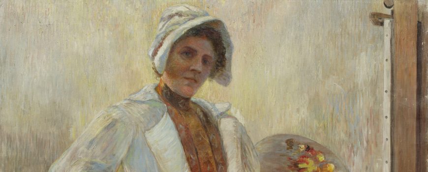 REPRO-Auftritt-der-Frauen_058 Agathe Schwabenau, Selbsportrait mit Farbpalette, 1905