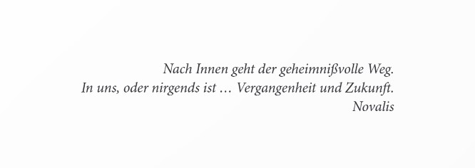 Novalis Zitat aus Dichterlandschaften