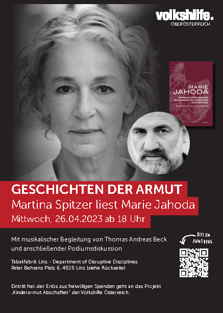 Lesung Jahoda mit Martina Spitzer in der Tabakfabrik