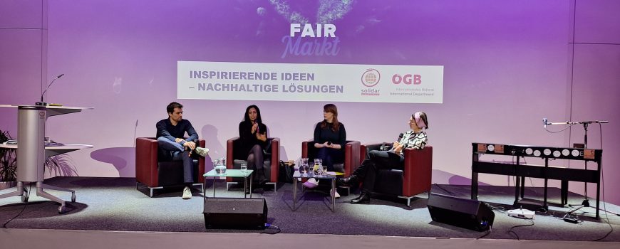 Podiumsdiskussion Lieferkettengesetz beim Fairmarkt