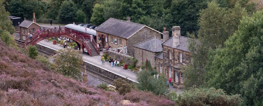 Bahnhof Goatland Bahnhof Goatland der Northen Yorkshire Moor Railway