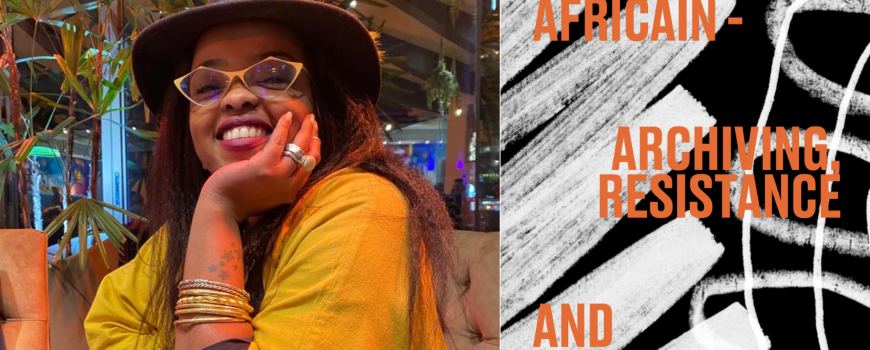 Lesedi Oluko Moche & book cover CINÉMA AFRICAIN