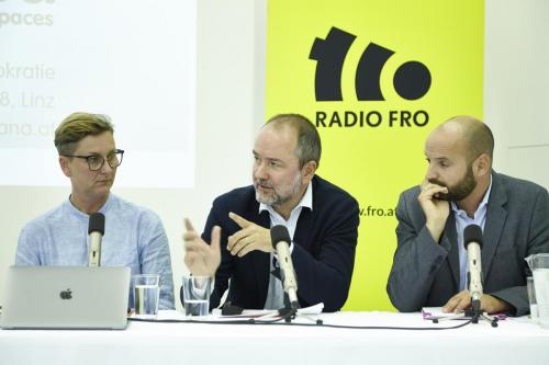 Helga Schwarzwald (VFRÖ), Thomas Drozda (Mediensprecher SPÖ, Severin Mayr (Die Grünen)IMG 4464